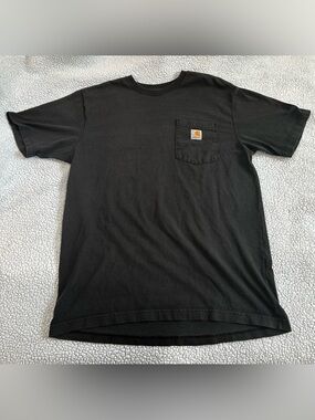 Carhartt Black Short Sleeve Pocket Tee with Logo Patch